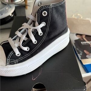 Kids Black High-Top Sneakers